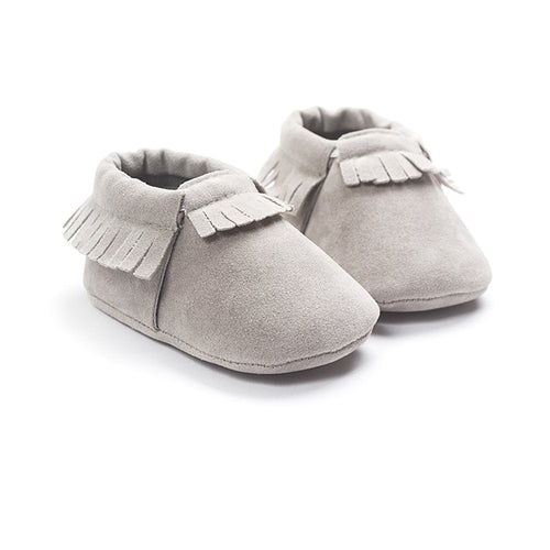 Ribbed Baby Moccasin Shoes