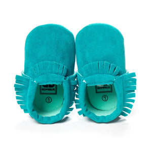 Ribbed Baby Moccasin Shoes