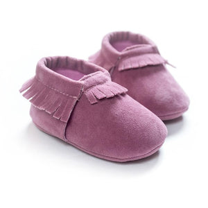 Ribbed Baby Moccasin Shoes