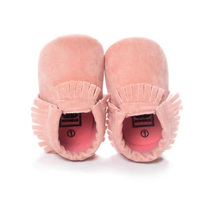 Ribbed Baby Moccasin Shoes