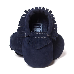 Ribbed Baby Moccasin Shoes